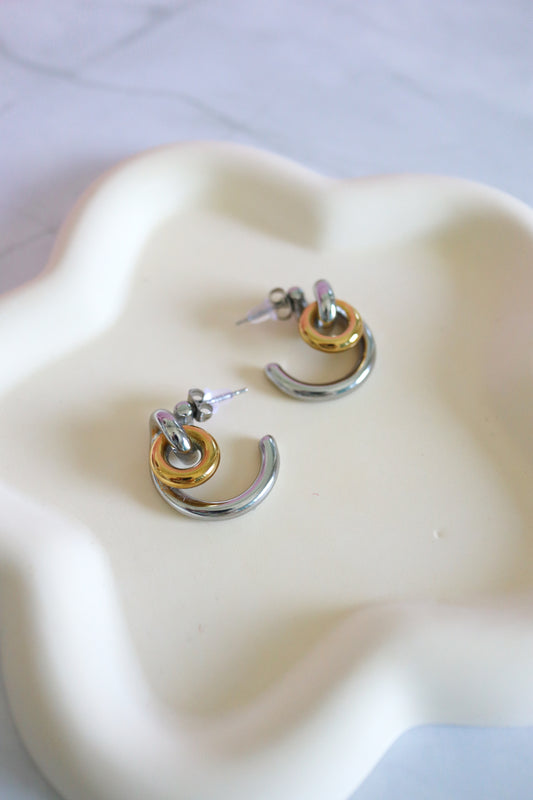 Cleo Hoops - Two tones
