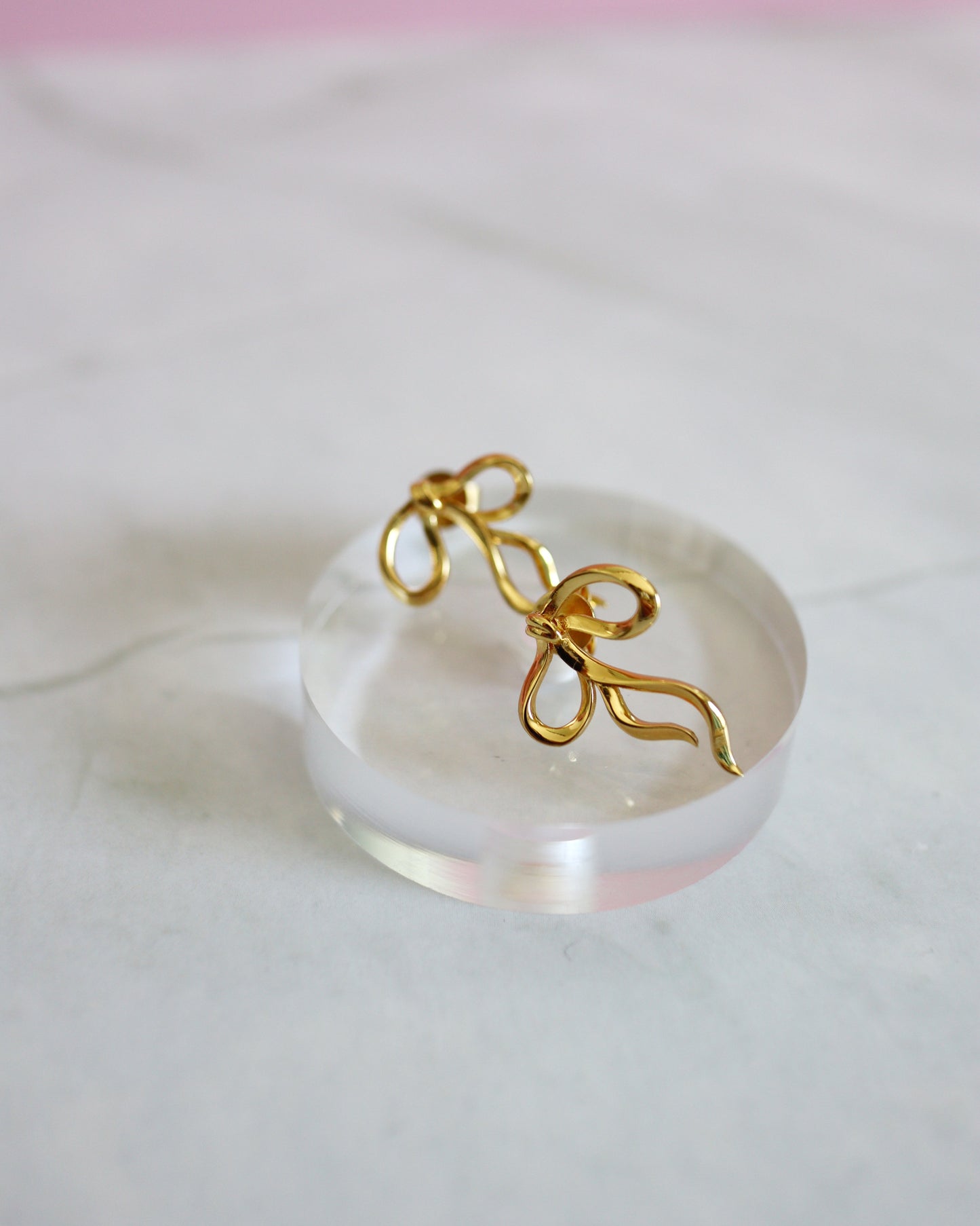 Bow Earrings - Gold