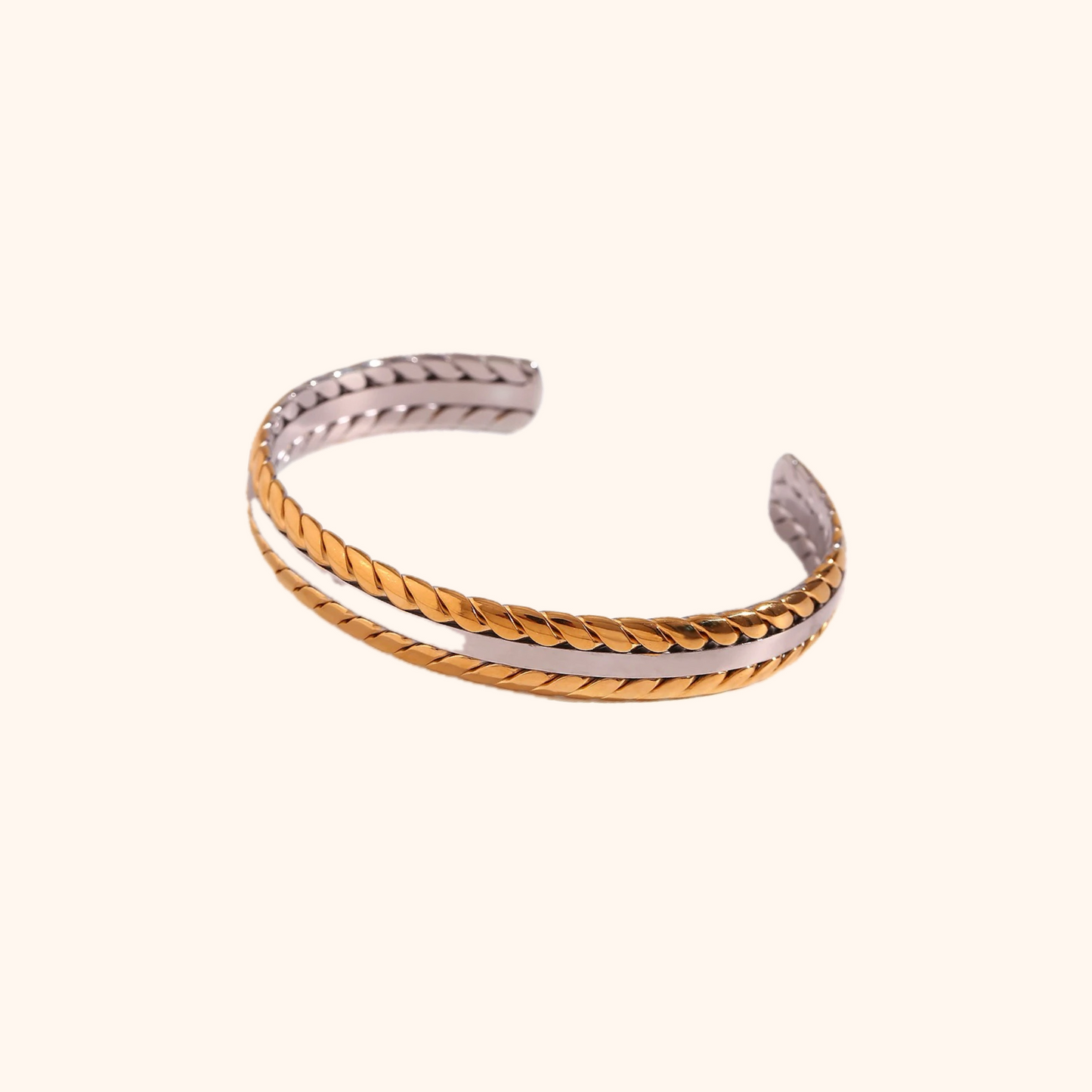 Milán Cuff Bracelet 💧 - Two tones