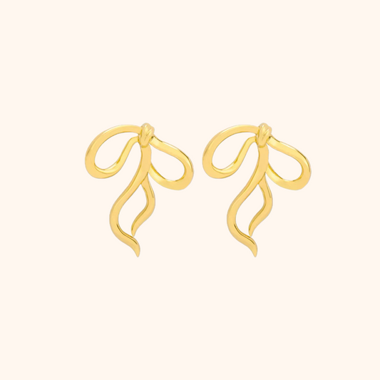 Bow Earrings - Gold