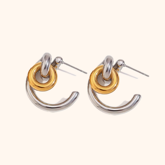 Cleo Hoops - Two tones