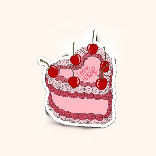 Love Urself Cake Vinyl Sticker