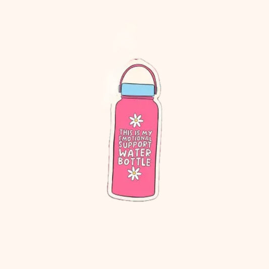 Emotional Support Water Bottle Vinyl Sticker