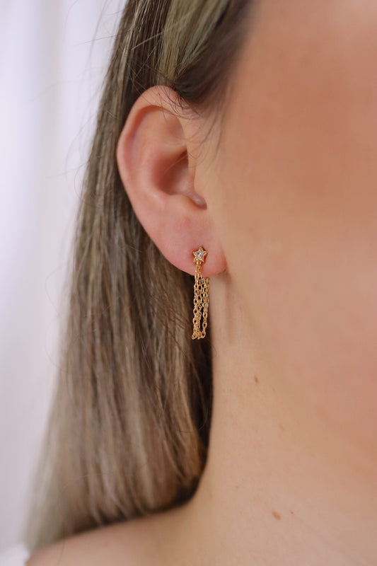 Star Chain Studs